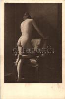 Erotic postcard, nude lady