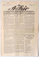 1915 A Szív, A Jézus Szíve Szövetség heti értesítője, Első évfolyam első szám, pp.:4, 38x26cm