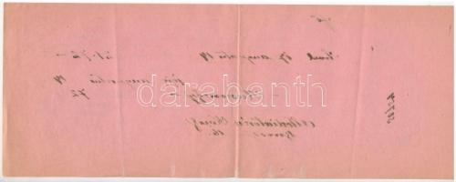 Budapest ~1916. "Első Magyar Általános Biztosító Társaság" elismervénye 21K díjrészlet bef...