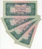 1944. 10P "A Vörös Hadsereg Parancsnoksága" (4x) sorszámkövetők T:I