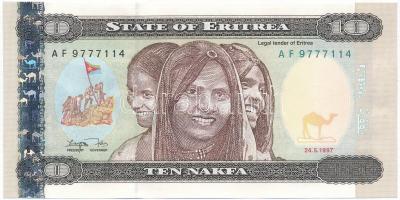 Eritrea 1997. 10N T:I Eritrea 1997. 10 Nakfa C:UNC Krause 3