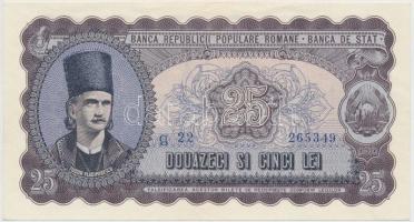 Románia 1952. 25L kék sor- és sorozatszámmal T:I Romania 1952. 25 Lei with blue serial C:UNC  Krause 89.