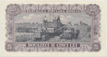 Románia 1952. 25L kék sor- és sorozatszámmal T:I
Romania 1952. 25 Lei with blue serial C:UNC 
Krau...