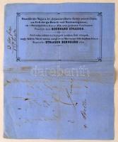 1857 Férfiruha Raktár Az arany elefánthoz, rajzos számla okmánybélyeggel 10, 15kr.), 27x22cm