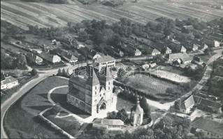 cca 1965 Ják, vintage légifotó a település egy részéről, 18x29 cm