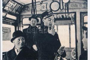 cca 1939 Budapesti villamoson készített fotósorozat, Fekete György (1904-1990) budapesti fényképész ...