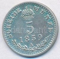 Ausztria 1859A 5kr Ag "Ferenc József" T:2,2- 
Austria 1859A 5 Kreuzer Ag "Franz Jose...