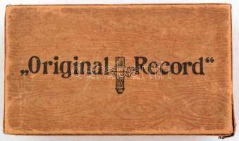 Original Record injekciós tű, eredeti fém és papír dobozban, 5x10x3cm