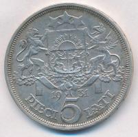 Lettország 1931. 5L Ag T:2
Latvia 1931. 5 Lati Ag C:XF