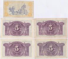 Spanyolország 1928-1937. 1P-500P (8x) T:III
Spain 1928-1937. 1 Peseta - 500 Pesetas (8x) C:F