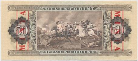 1983. 50Ft "MINTA" perforációval és felülnyomással "D 000 000999" nyomdai papírr...