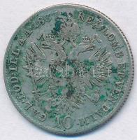 Ausztria 1837A 10kr Ag T:3 patina
Austria 1837A 10 Kreuzer Ag C:F patina