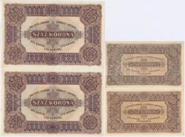 1920. 100K "Orell Füssli Zürich" (2x) + 1923. 100K egyik nyomdahely jelölés nélkül, másik ...