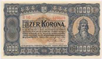 1923. 1000K "Magyar Pénzjegynyomda Rt. Budapest" T:II