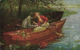 10 db RÉGI motívumos képeslap: romantikus párok / 10 pre-1945 motive postcards: romantic couple