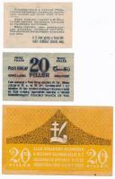 Budapest 1919. 20f "8 Órai Újság" + 20f "Központi Sajtóvállalat R.T." + ~1920. 2...