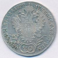 Ausztria 1822A 20kr Ag "I. Ferenc" T:2,2-  Austria 1822A 20 Kreuzer Ag "Franz I" C:XF,VF