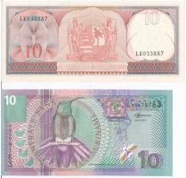 Suriname 1963. 10G + 2000. 10G T:I,I- Suriname 1963. 10 Gulden + 2000. 10 Gulden C:UNC,AU  Krause 121., 147.