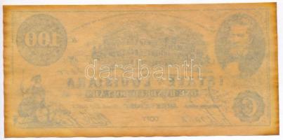 Amerikai Konföderációs Államok / Louisiana 1863. 100$ egyoldalas replika T:I-
Confederate States of...