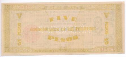 Fülöp-szigetek 1942. 5P szükségpénz, amely az emigráns kormány nevében készült T:I--II
Philippines ...