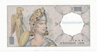 Franciaország DN "Échantillon 1250" bankjegy tervezet T:II France ND "Échantillon 1250" unissued banknote C:XF