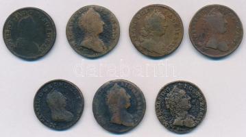 Ausztria 1760-1780. 1kr Cu (7x)  klf verdejelekkel (W,H,P) T:2-,3
Austria 1760-1780. 1 Kreuzer Cu (...