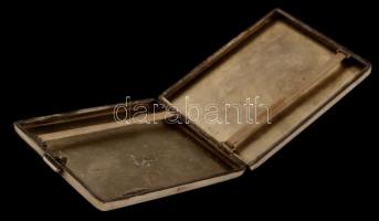 Díszes ezüst (Ag.) cigarettatárca, jelzett, 10,5×8×1,5 cm, nettó 97,8 g