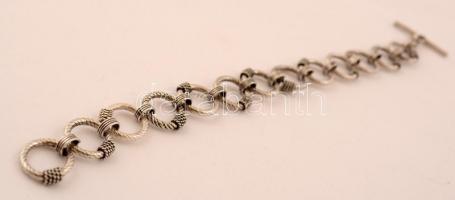 Ezüst(Ag) karkötő, jelzett, h: 15,5 cm, nettó: 10 g