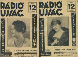 1934 a Rádió Újság 7 db reklámlapja