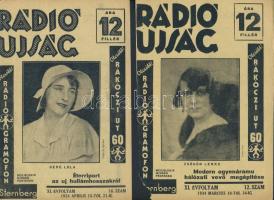 1934 a Rádió Újság 7 db reklámlapja