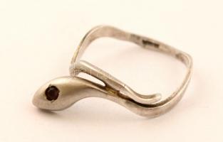 Ezüst(Ag) kígyós gyűrű, jelzett, méret: 53, br: 1,8 g