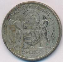 1930. 5P Ag "Horthy jobbra" T:3 Adamo P8