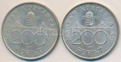 1993. 200Ft Ag "MNB" (2x) T:2