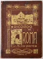 cca 1930 Ricordo di Roma 32 képes leporelló, 16x12cm