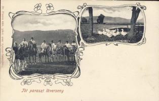 Slovakian peasants horse-race