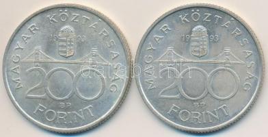 1993. 200Ft Ag "MNB" (2x) T:2