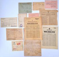 Vegyes okmány tétel, közte Budapest 1941. "Első Magyar Általános Biztosító Társaság" betör...