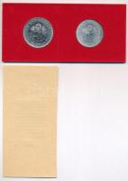 1969. 50Ft Ag + 100Ft Ag "Tanácsköztársaság" pár, eredeti piros MNB tokban T:BU