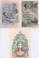 7 db II. második világháborús képeslap vegyes minőségben / 7 WWII postcards, mixed quality