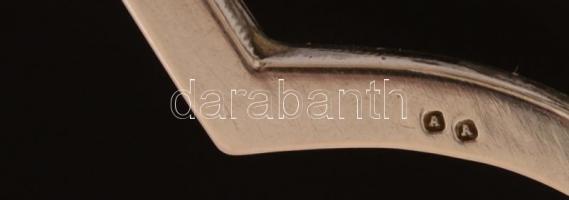 Ezüst kétfüles tálka, Ag, nettó:8gr., jelzett,  d:11,5cm fülekkel / Silver Bowl, Ag, net: 8gr, marke...