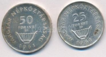 1961. 25Ft Ag + 50Ft Ag "Liszt" pár T:2