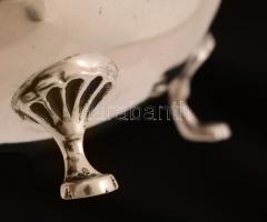 Ezüst kétfüles tálka, Ag, nettó:76gr., jelzett,  d:11,5cm fülekkel, kis horpadással/ Silver Bowl, Ag...