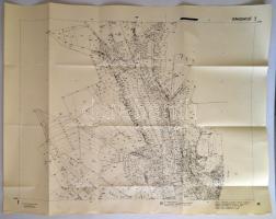 1968 Dunaszekcső kataszteri térkép, 2 lap, 1:2000, 70x89cm