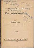 1946 Salamon Béla (1885-1965) üdvözlő sorai és aláírása saját könyvének kivágott címlapján