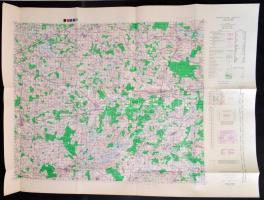 1944 Európa térképek, U.S.Army, Washington, 49db, (É-Németország, Lengyelország középsősávja, Witten...