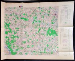 1944 Európa térképek, U.S.Army, Washington, 49db, (É-Németország, Lengyelország középsősávja, Witten...