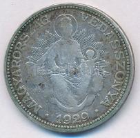 1929. 2P Ag "Madonna" T:2-,3 kis patina Adamo P7