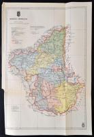 cca 1939 Borsod vármegye térképe, 1:290000, Magyar Királyi Honvéd Térképészeti Intézet, 50×34 cm