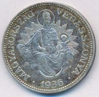 1936. 2P Ag "Madonna" T:2- patina Adamo P7