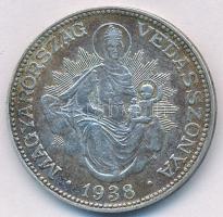 1938. 2P Ag "Madonna" T:2,2- patina Adamo P7